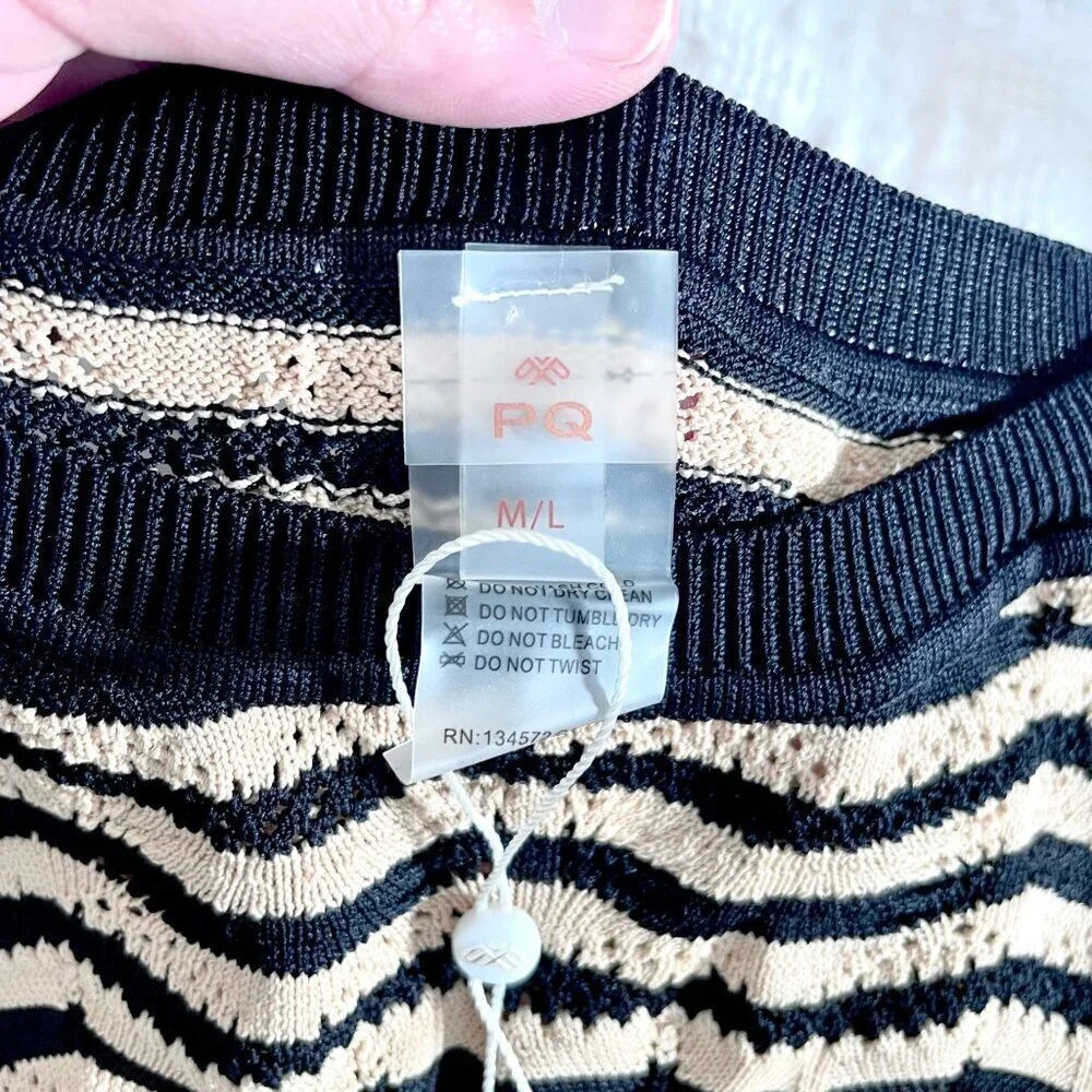 NWT PQ Swim Palmer Woven Sweater Nightfall Top M/L